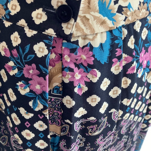 Koret Black Floral Vintage Skirt SIZE 14 - Picture 3 of 8
